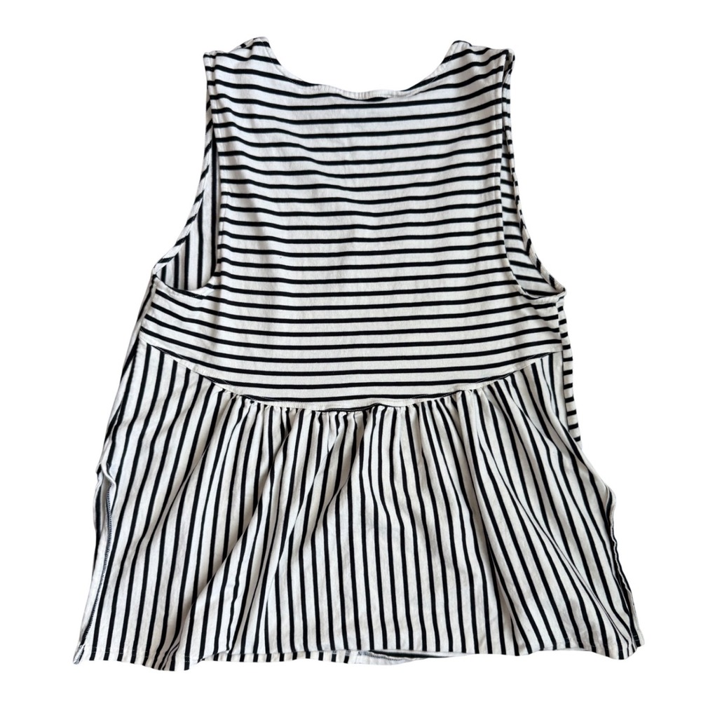 Free People Beach Navy and White‎ Cotton Tank